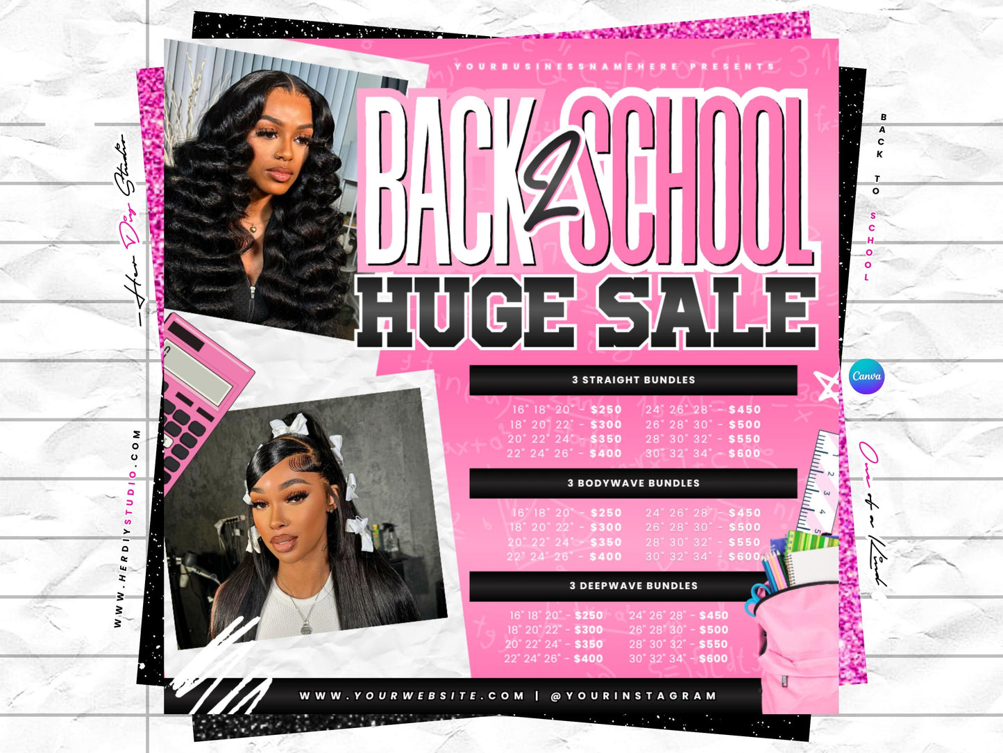 Back to School Sale Flyer, Hair Flyer