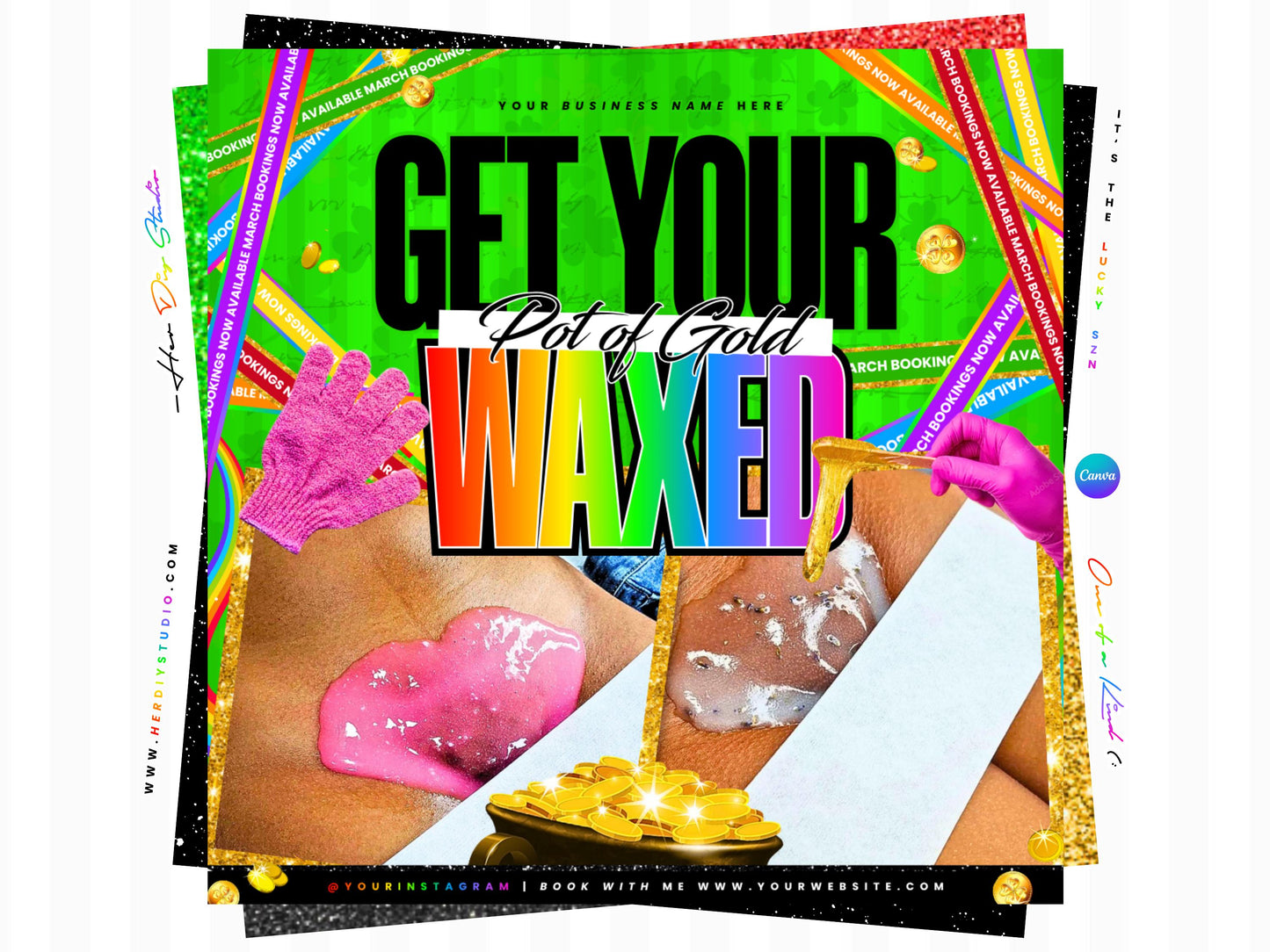 March Booking Flyer for Aestheticians, Estheticians, Waxers