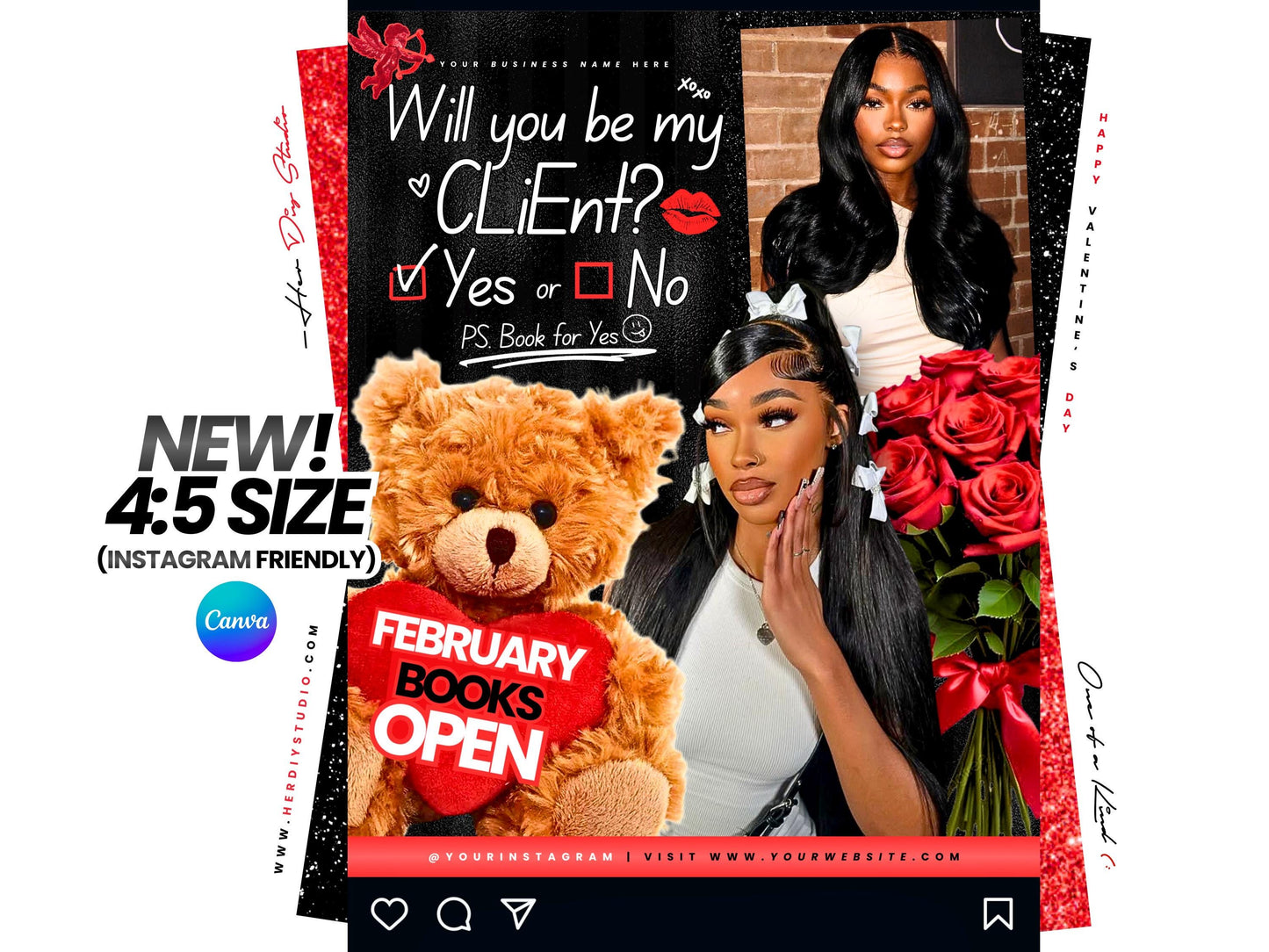 February Booking Flyer for Hairstylists
