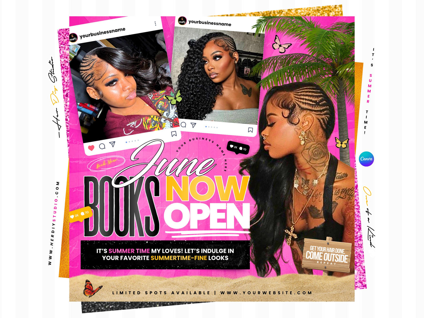 June Booking Flyer, Summer Booking Flyer