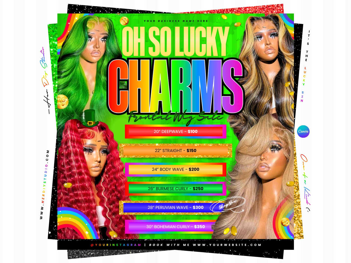 March Wig Flyer, Hair Flyer, Sale Flyer