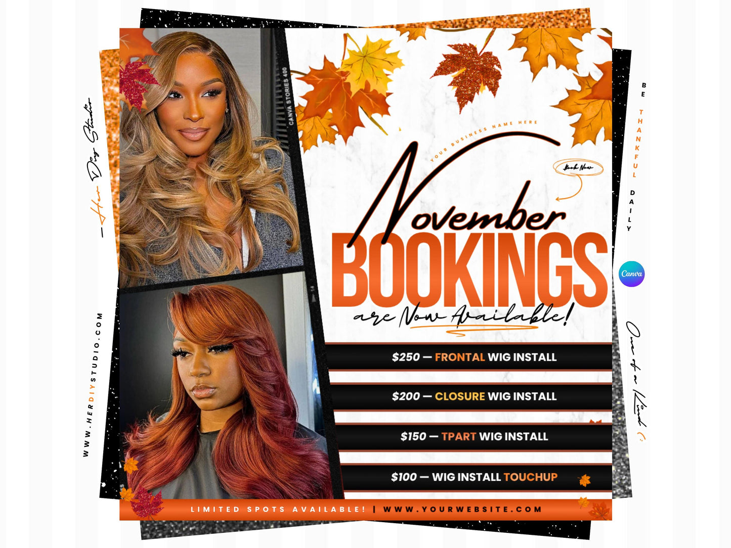 November Booking Flyer