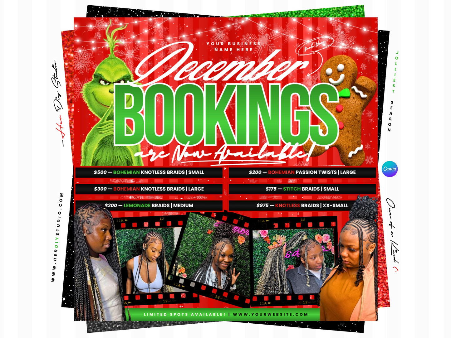 Christmas Flyer, Christmas Booking Flyer