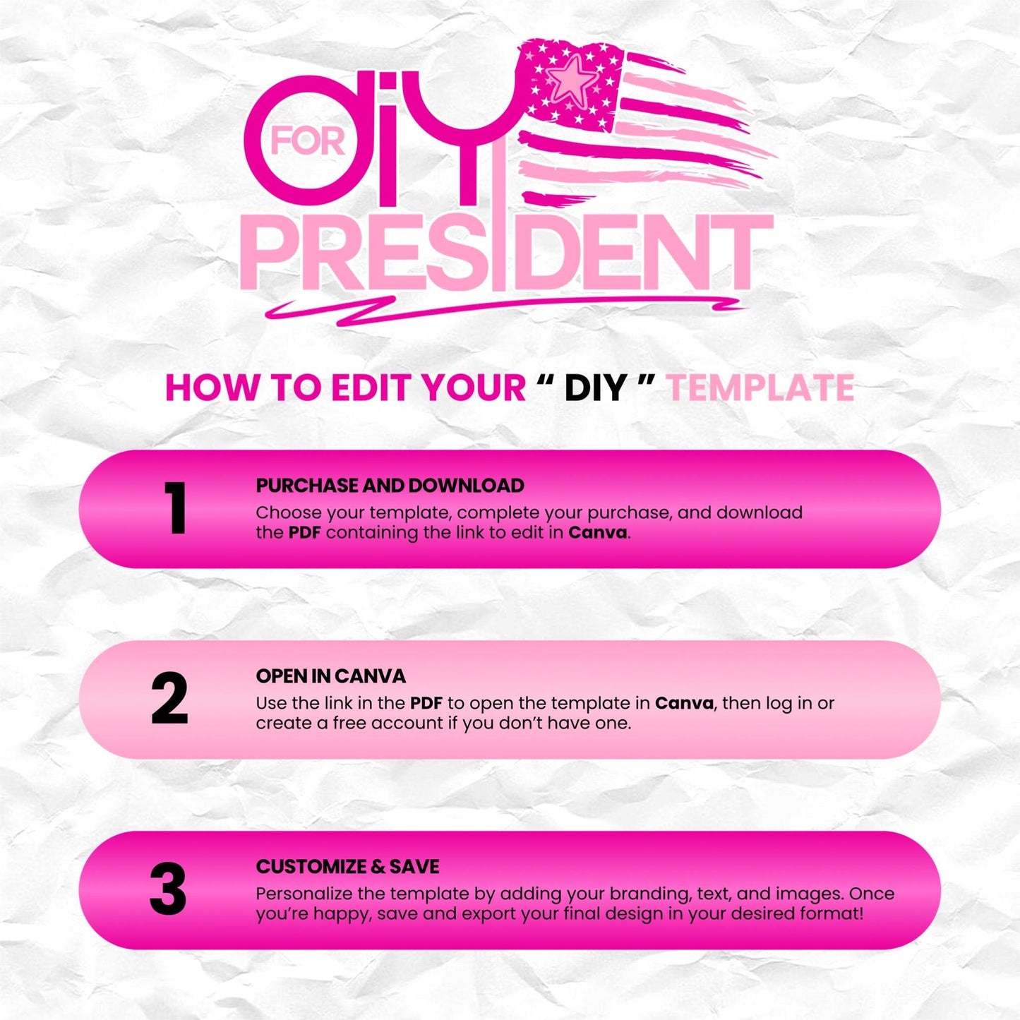 Prom Campaign Flyer | Homecoming Election Canva Template (Digital Item)