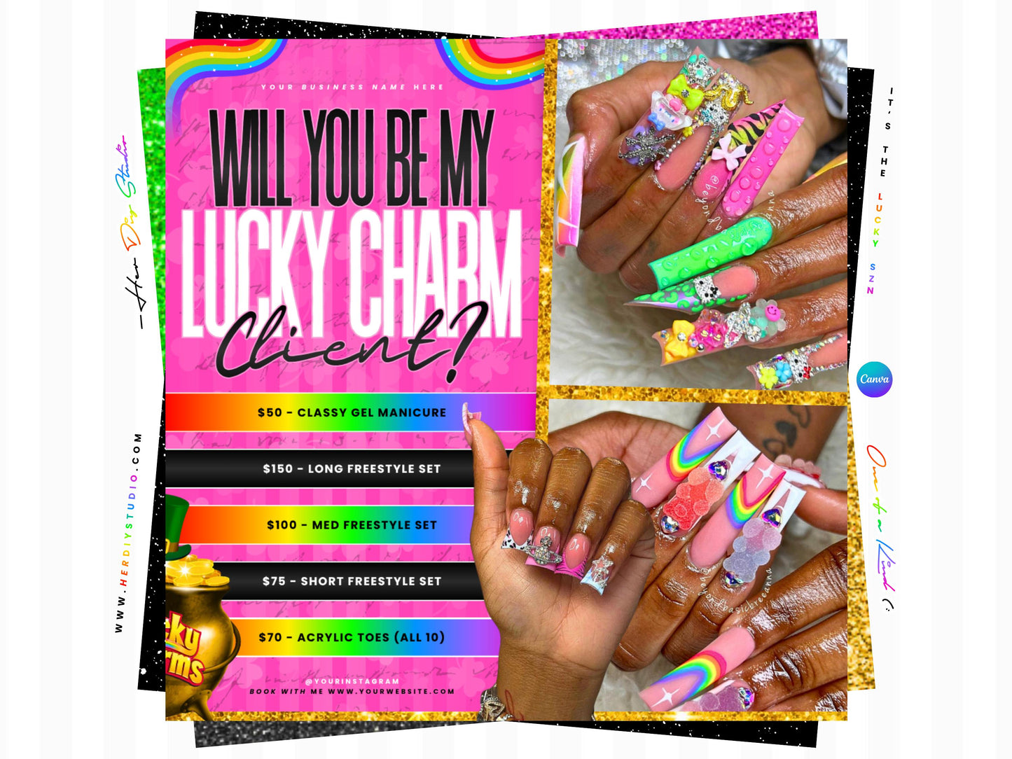 March Booking Flyer for Nail Techs