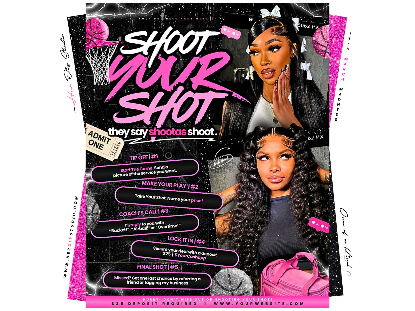 March Bookings Game Flyer | March Madness Edition