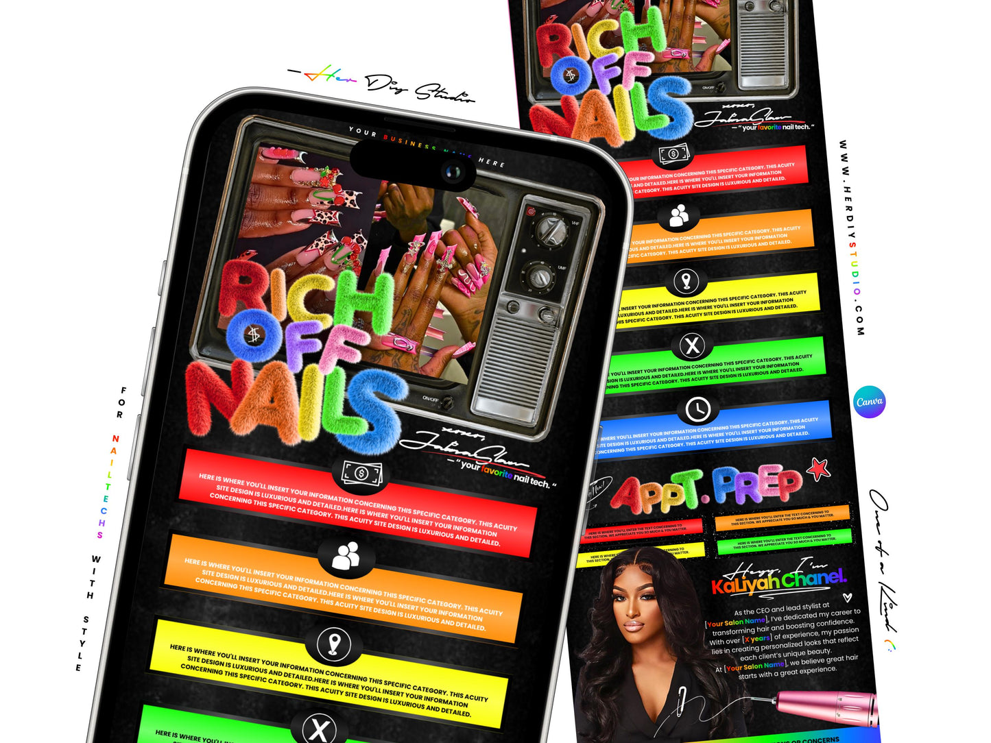 Booking Site Template for Nailtechs