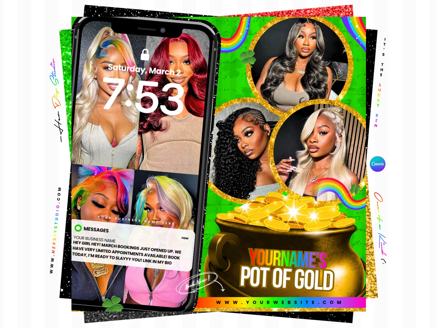 March Booking Flyer for Hairstylists