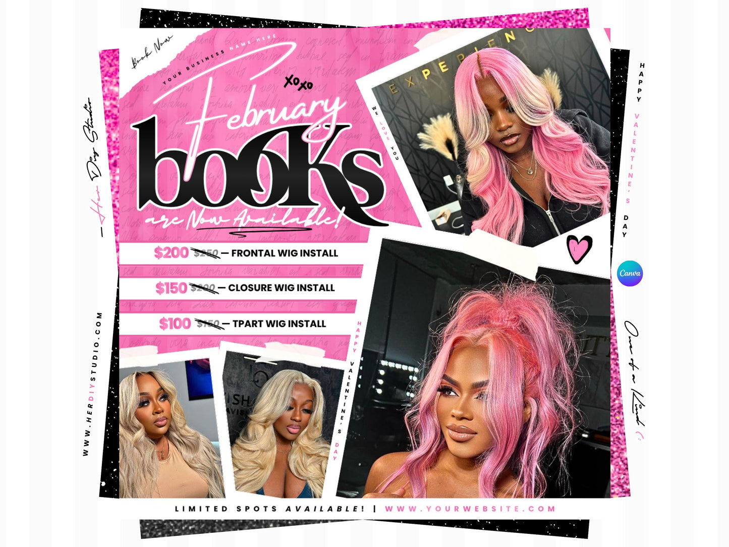 February Booking Flyer for Hairstylists