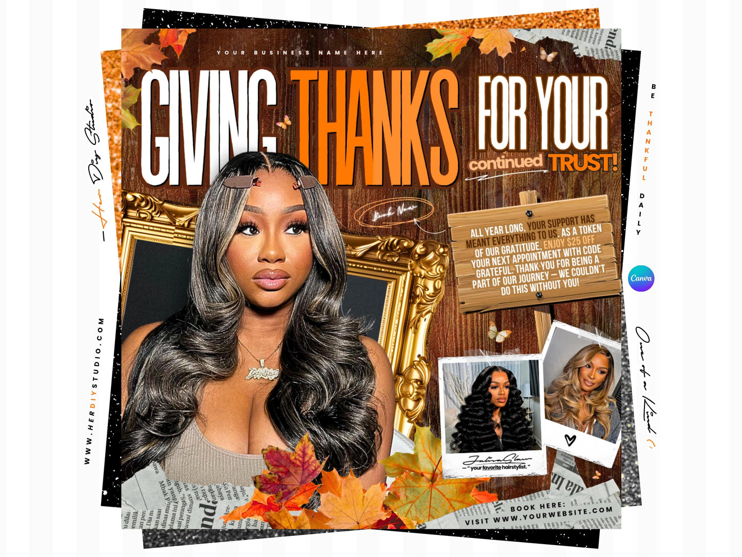 November Booking Flyer, Thanksgiving Bookings Flyer