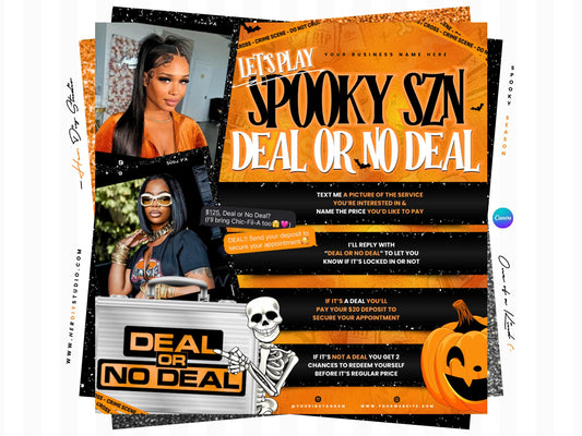 October Bookings Game Flyer