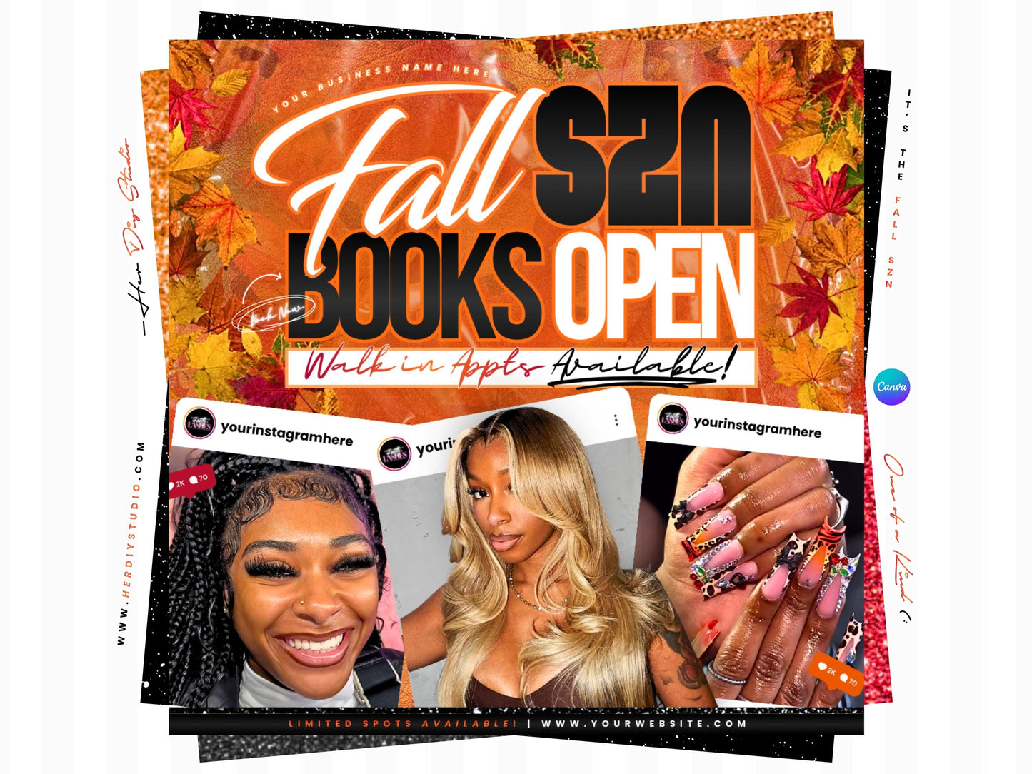 Fall Season Booking Flyer, Fall Flyer