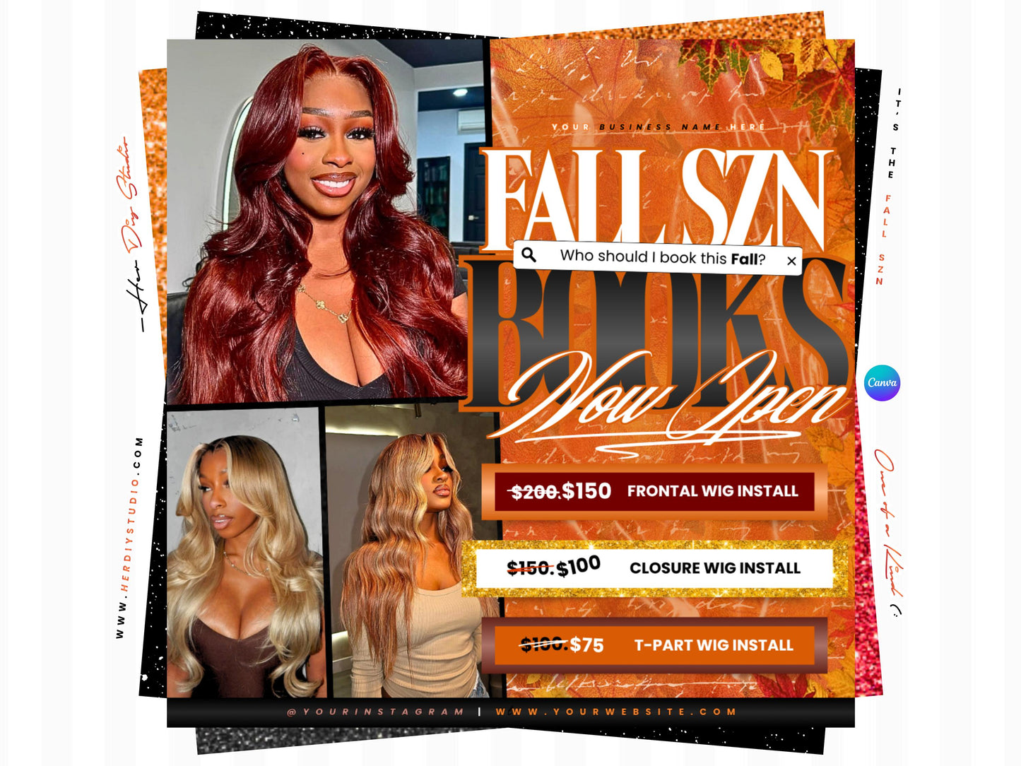 Fall Season Booking Flyer, Fall Flyer