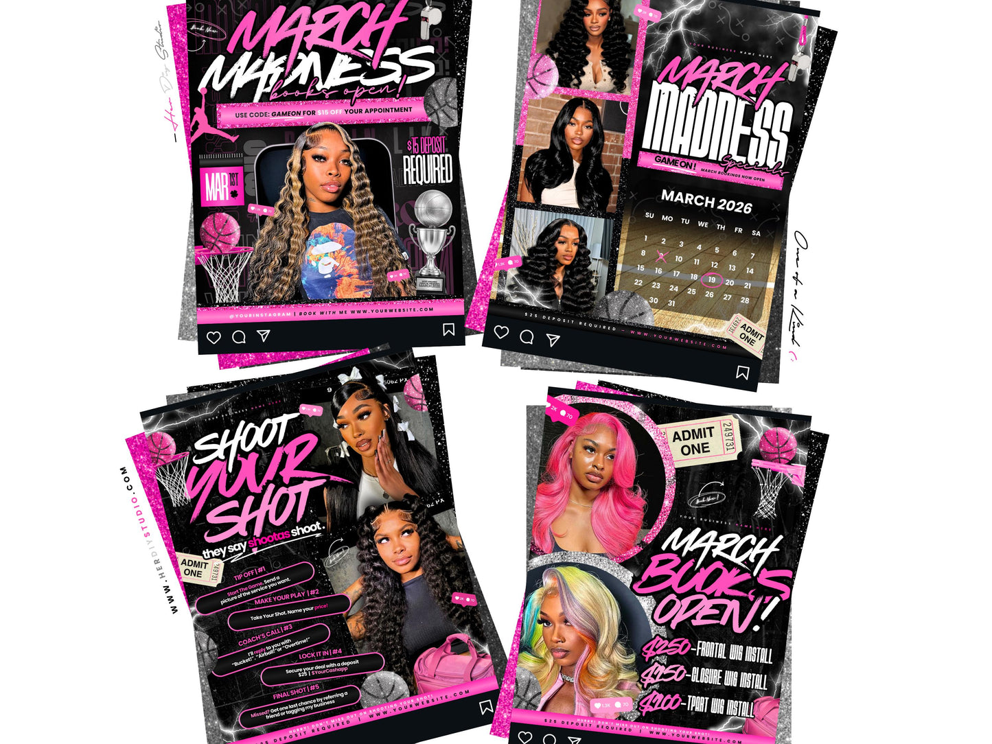 March Booking Flyers (4) | March Madness Edition