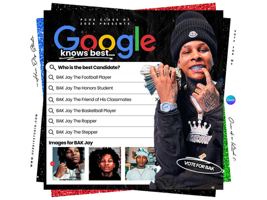 Prom King Campaign Flyer Template | School Election, Homecoming (Digital Download)