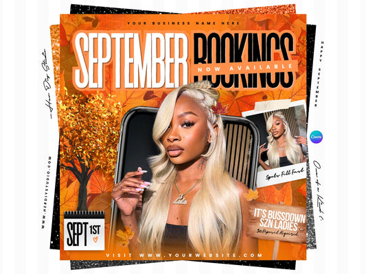 September Booking Flyer