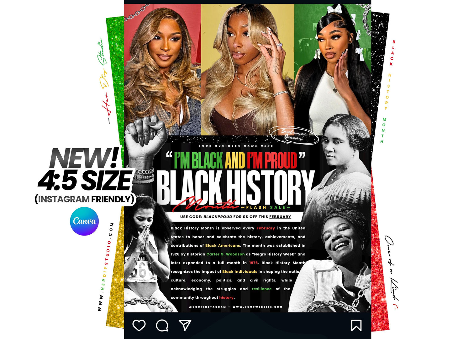 Black History Month Flyer, February Booking Flyer