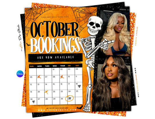 October Booking Flyer