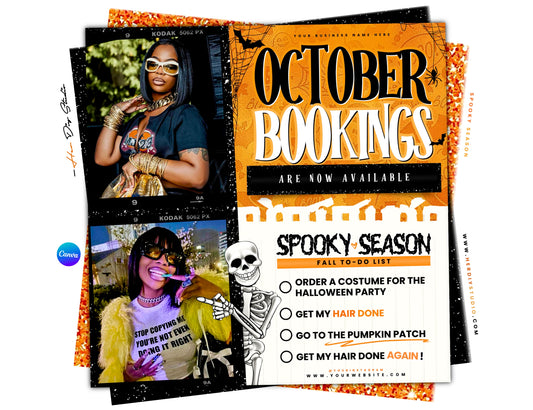 October Booking Flyer