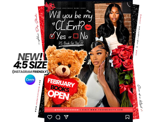 February Booking Flyer for Hairstylists