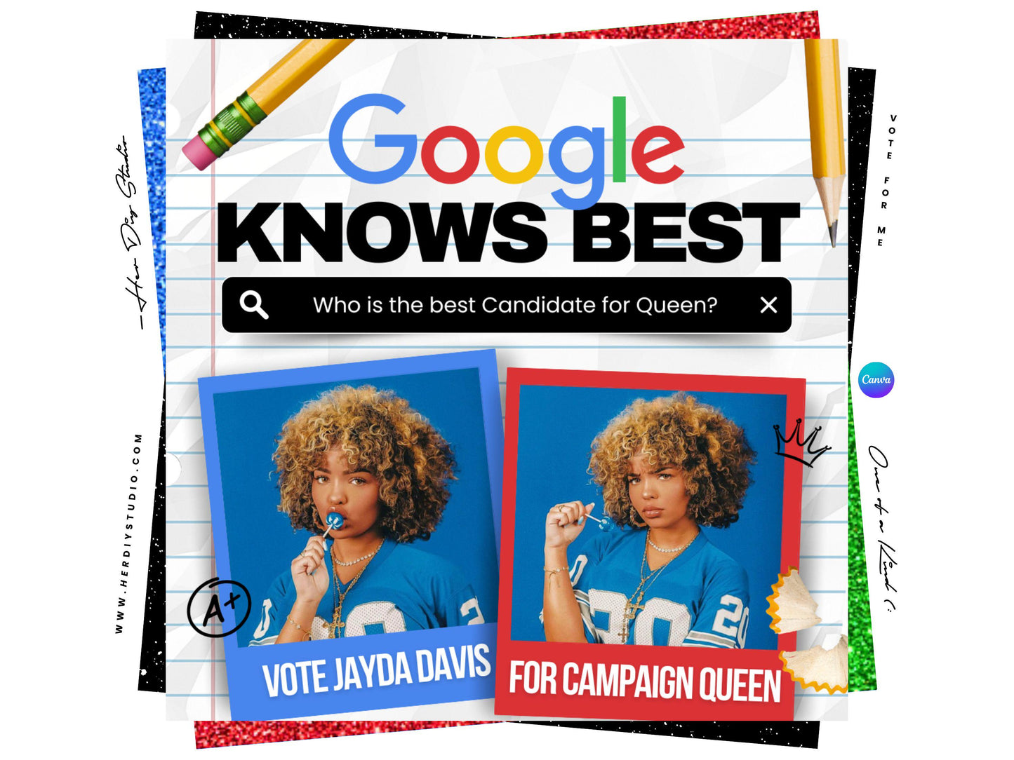 Campaign Flyer Template | Prom, Homecoming, Canva Design (Digital Item)