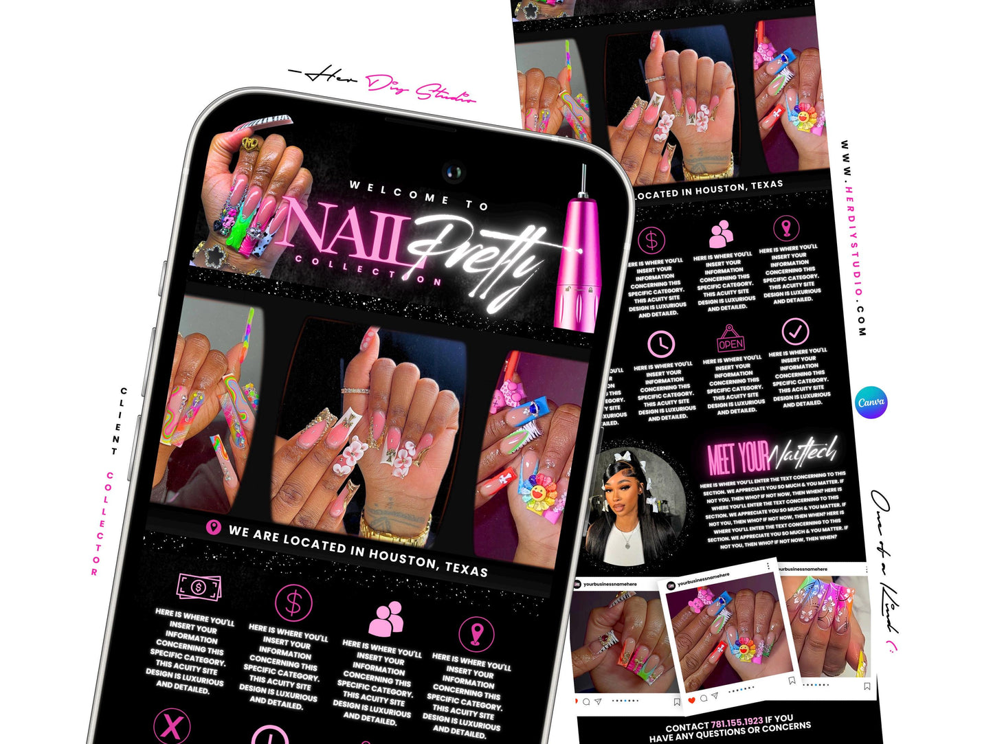 Booking Site Template for Nail Techs
