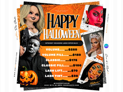 October Booking Flyer for MUAs and Lash Techs
