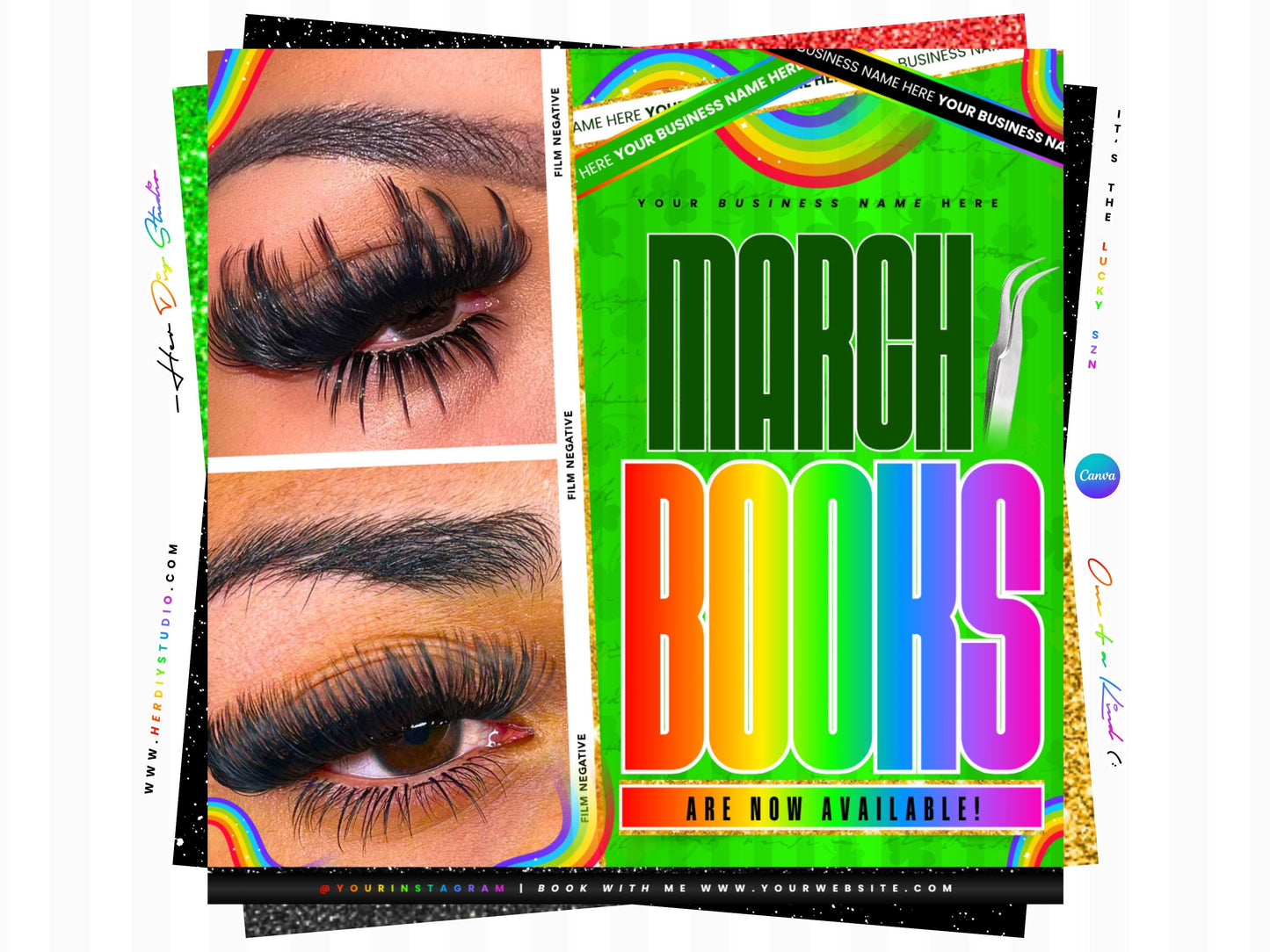 March Booking Flyer for Lash Techs