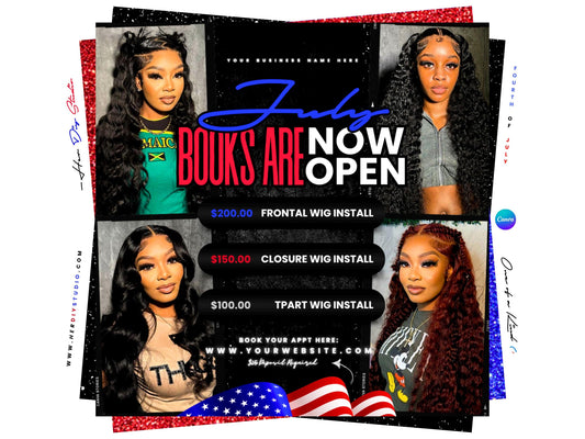 4th of July Flyer, 4th of July Booking Flyer, Independence Day Flyer