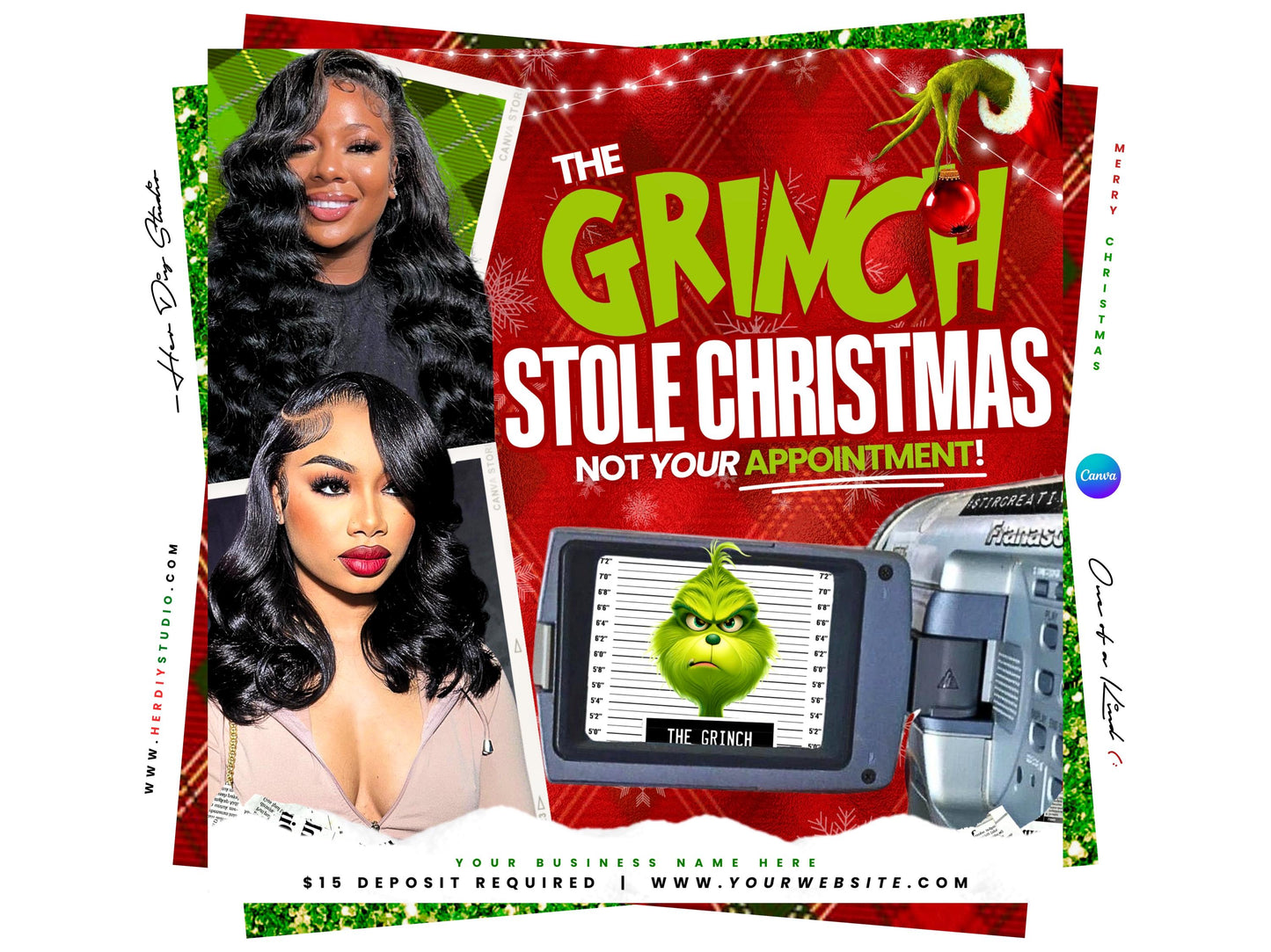 Christmas Booking Flyer, Holiday Specials Template (Canva Template)