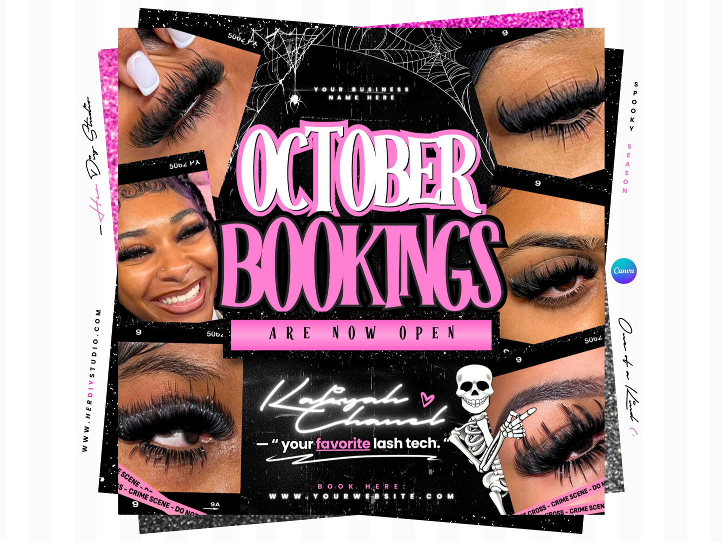 October Booking Flyer for Lash Techs