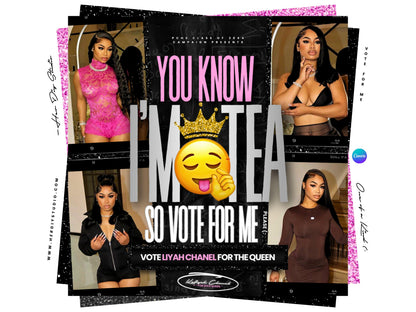 School Election Campaign Flyer Template | Prom Queen, Homecoming (Digital Download)