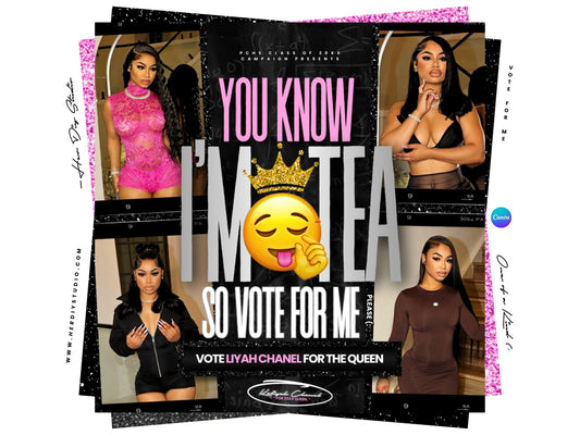 School Election Campaign Flyer Template | Prom Queen, Homecoming (Digital Download)
