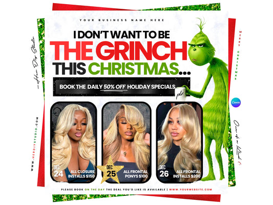 Christmas Booking Flyer, Holiday Specials Template (Canva Template)
